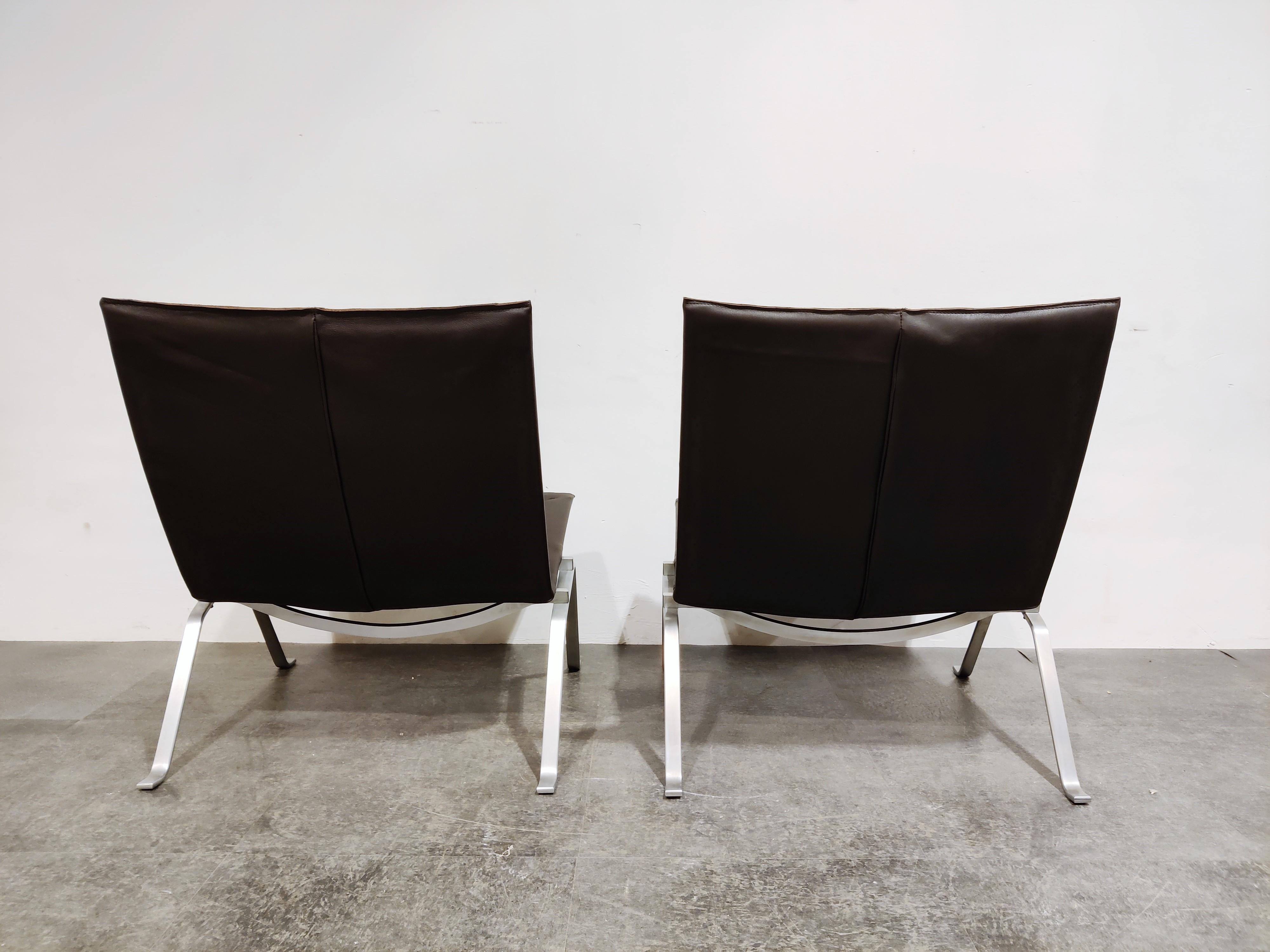 Vintage PK 22 Lounge Chairs by Poul Kjærholm for E. Kold Christensen, Set of 2 1