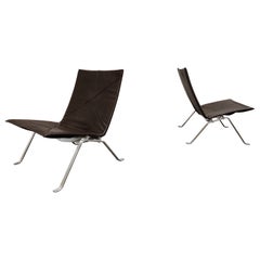 Vintage PK 22 Lounge Chairs by Poul Kjærholm for E. Kold Christensen, Set of 2