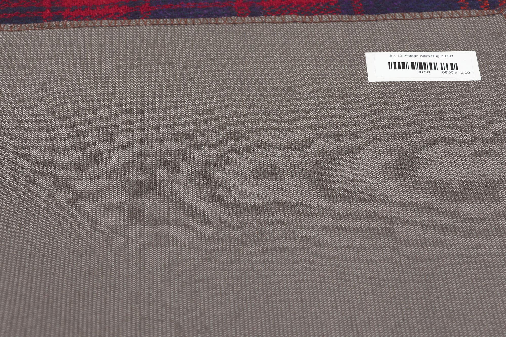 Modern Vintage Plaid Kilim Rug, Luxe Ralph Lauren Style Meets Timeless Tartan Charm For Sale