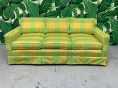 Vintage Plaid Sofa in the Style of Dorothy Draper