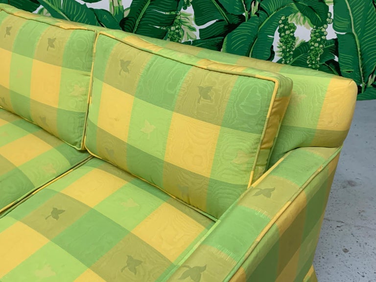 Vintage Plaid Sofa in the Style of Dorothy Draper For Sale at 1stDibs