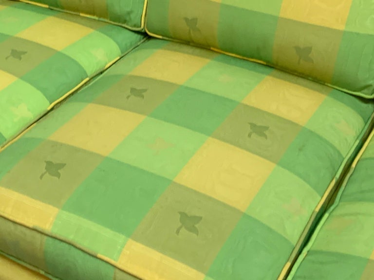 Vintage Plaid Sofa in the Style of Dorothy Draper For Sale at 1stDibs