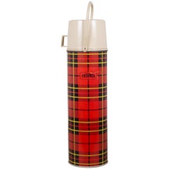 Vintage Plaid Thermos with Glass Interior