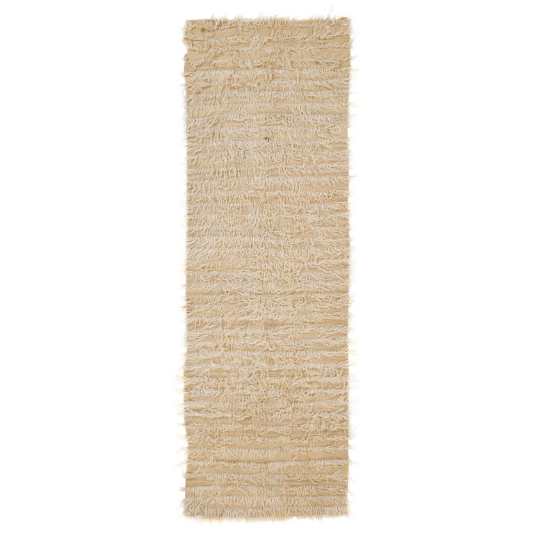 3 7x10 9 Ft Vintage Plain Cream Tulu Rug 100 Natural Undyed Mohair Wool Runner For At 1stdibs Rugs