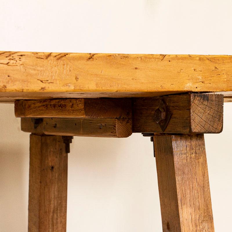 Vintage Plank Slab Wood Console Table 1