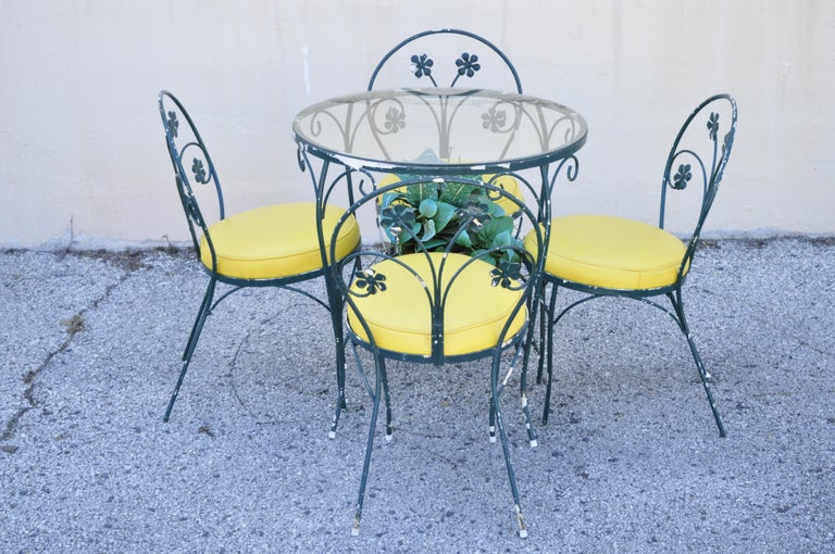 Plantation patterns wrought on sale iron patio set