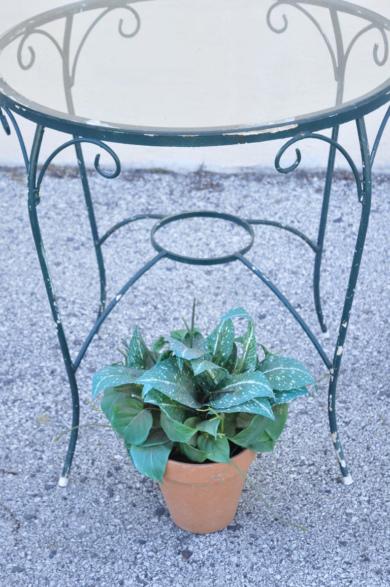 Plantation patterns wrought iron hot sale table