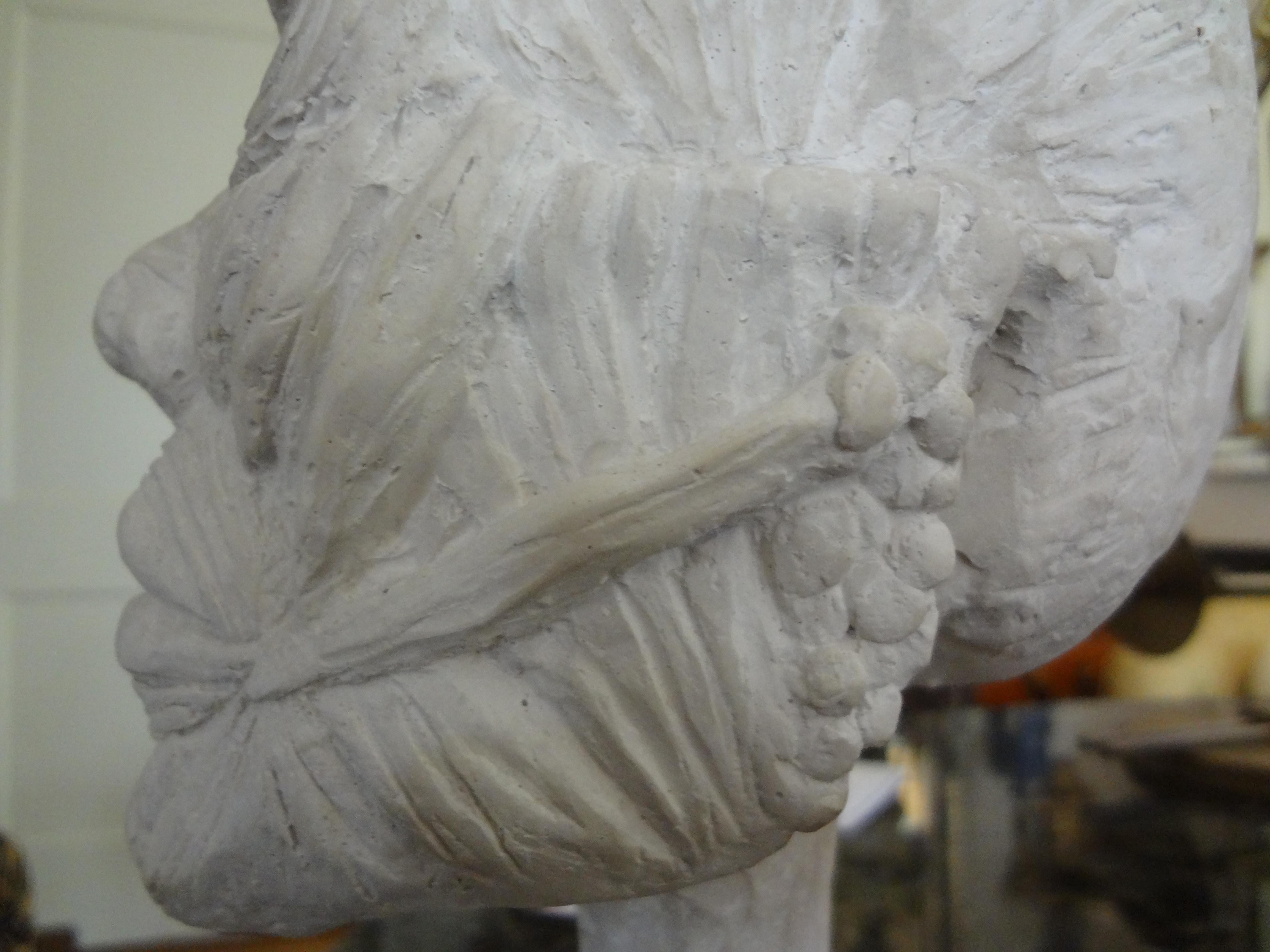 Modèle de crâne anatomique en plâtre vintage en vente 4