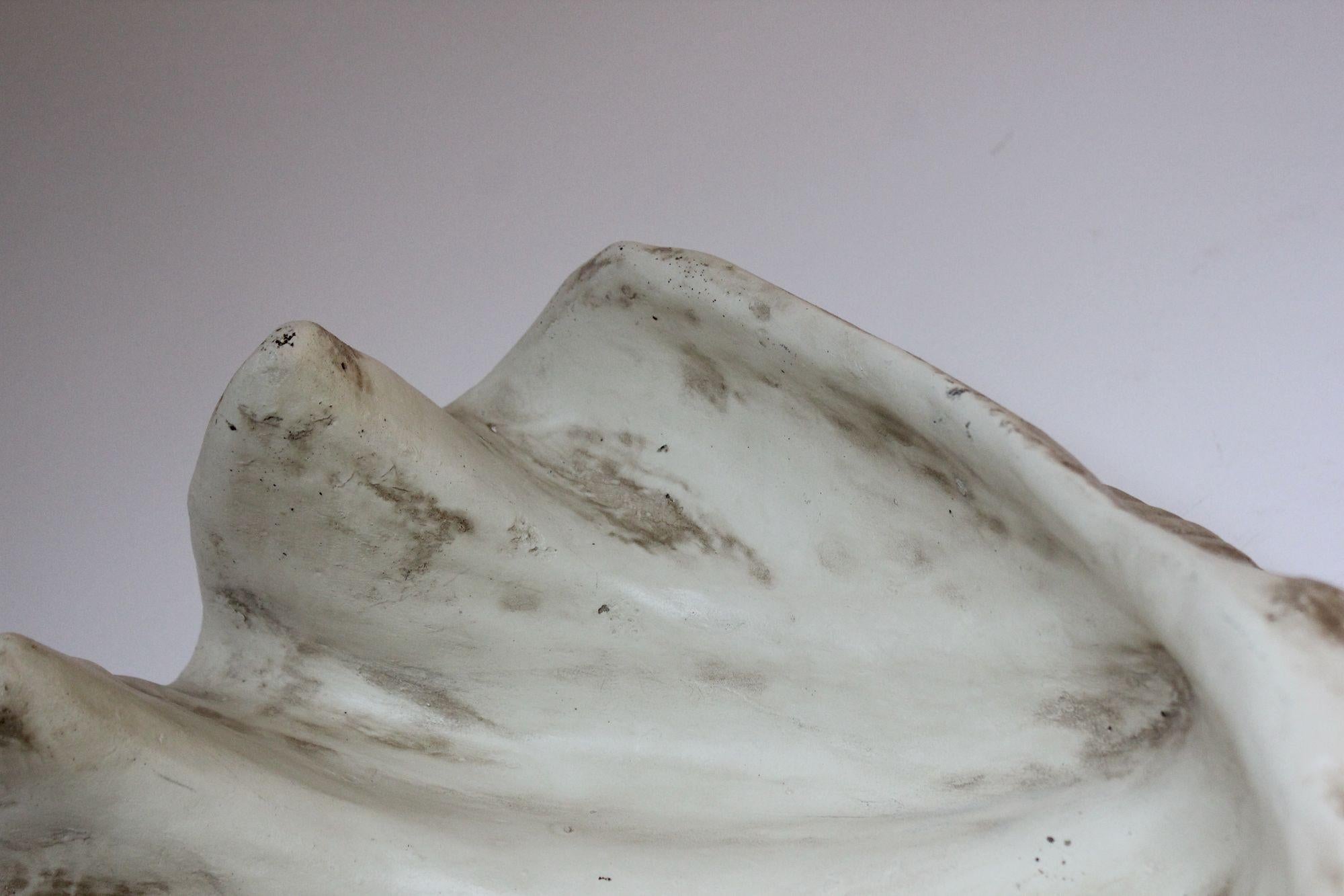 Giant Tridacna Muschel-Tafelaufsatz/Vide Poche aus Gips und Harz im Angebot 6