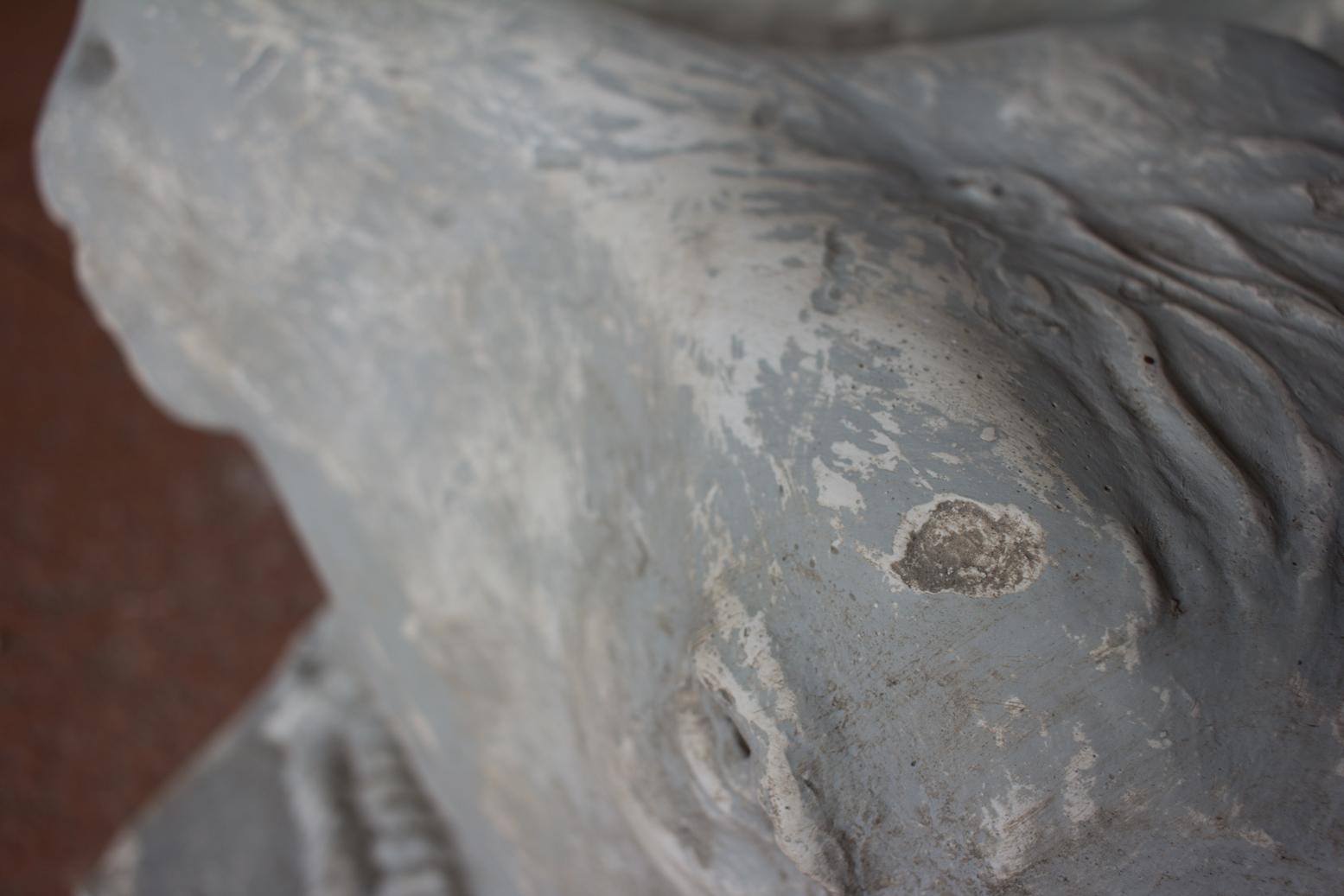 Vintage Plaster Bull’s Head After The Greco or Roman Helenistic Original In Good Condition In Calgary, Alberta