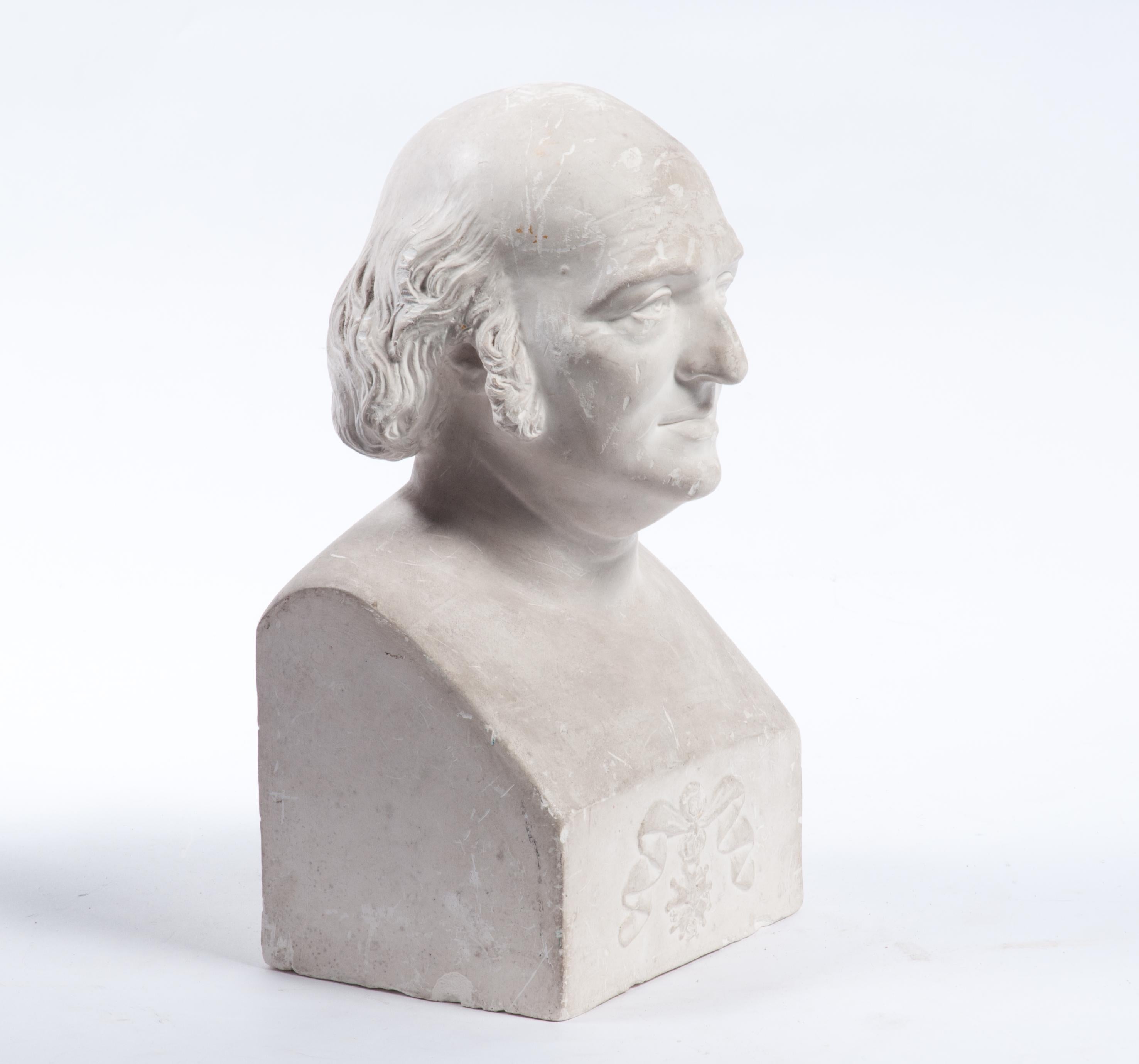 Francese Busto in gesso vintage in vendita