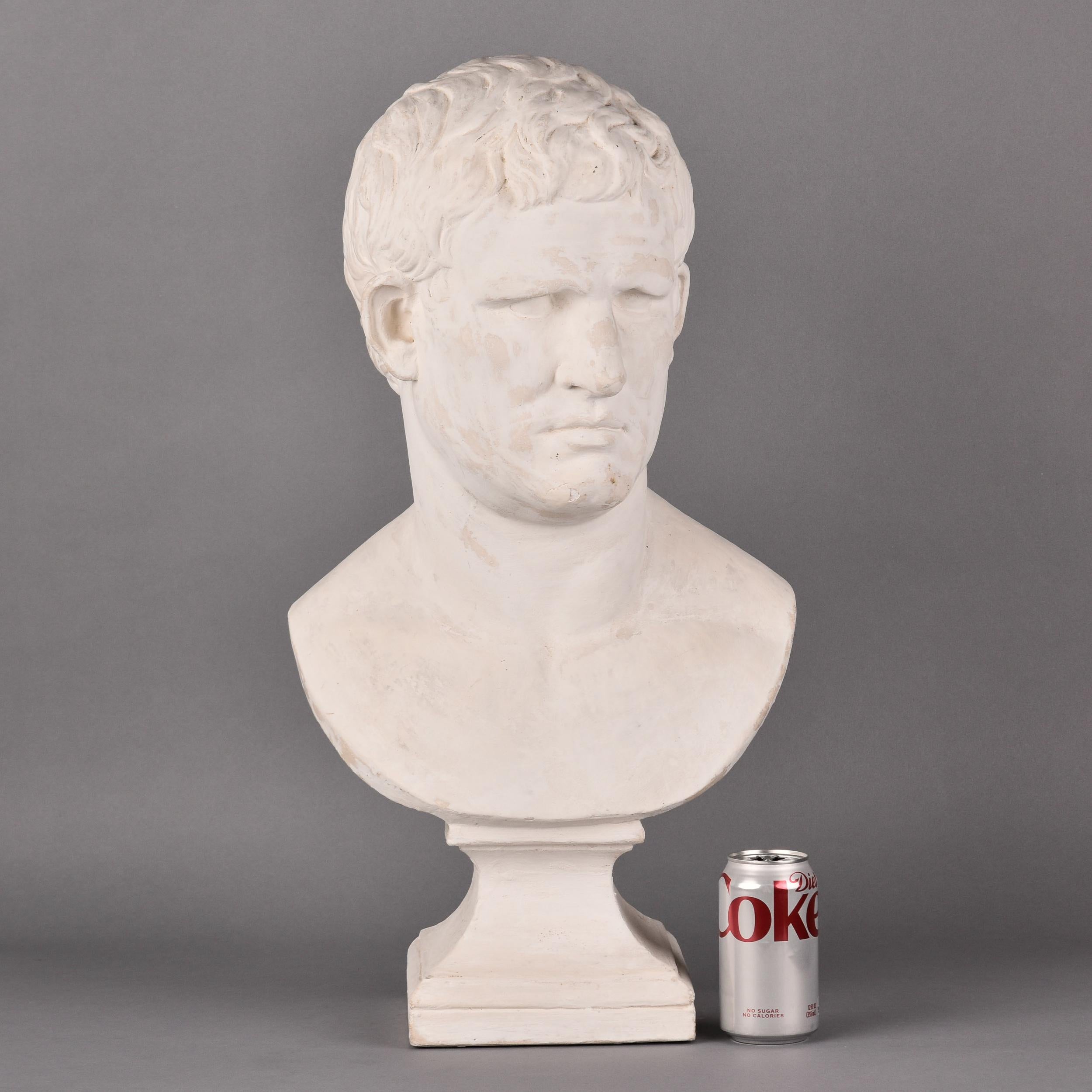 Neoclassico Busto in gesso vintage di Marc Anthony in vendita