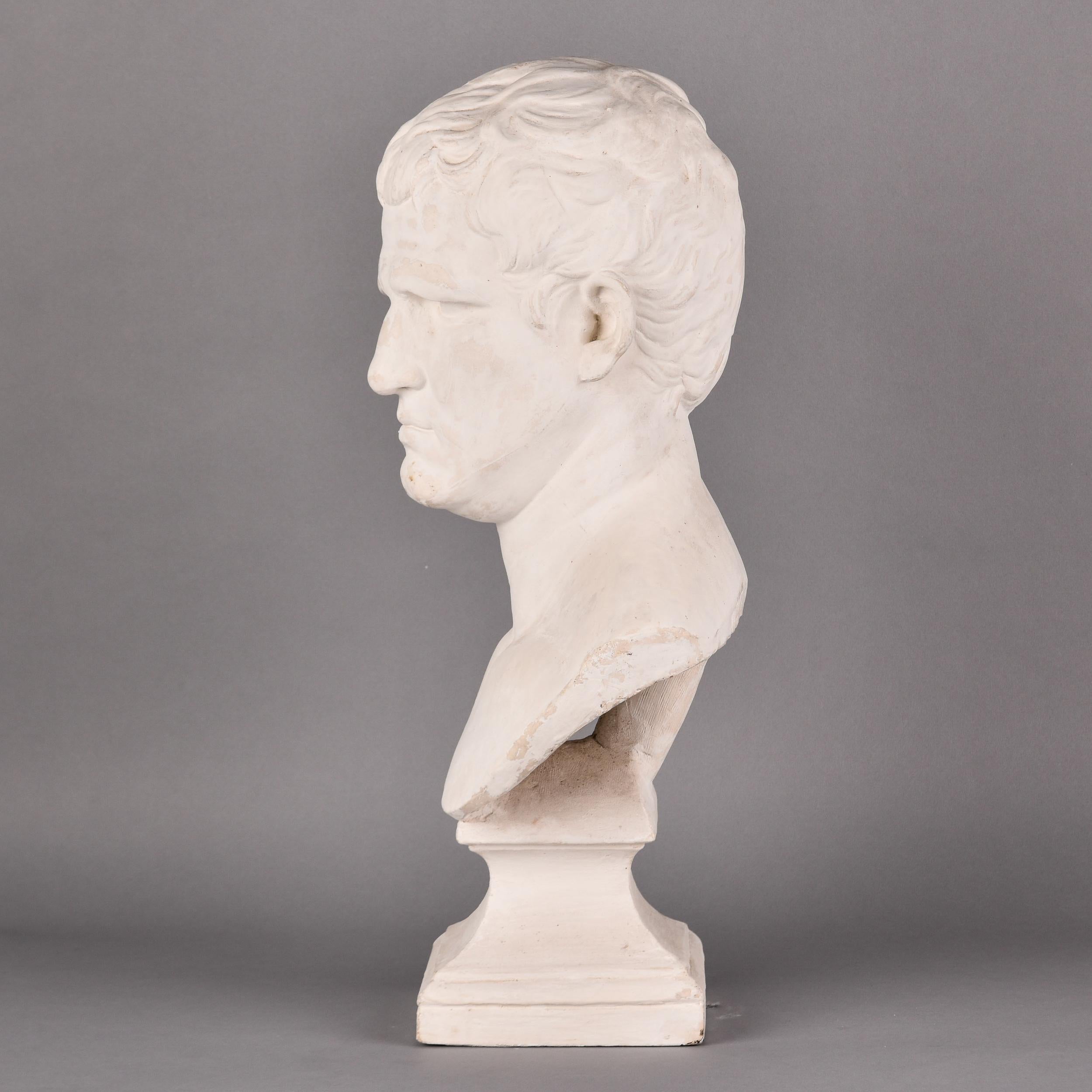Inglese Busto in gesso vintage di Marc Anthony in vendita