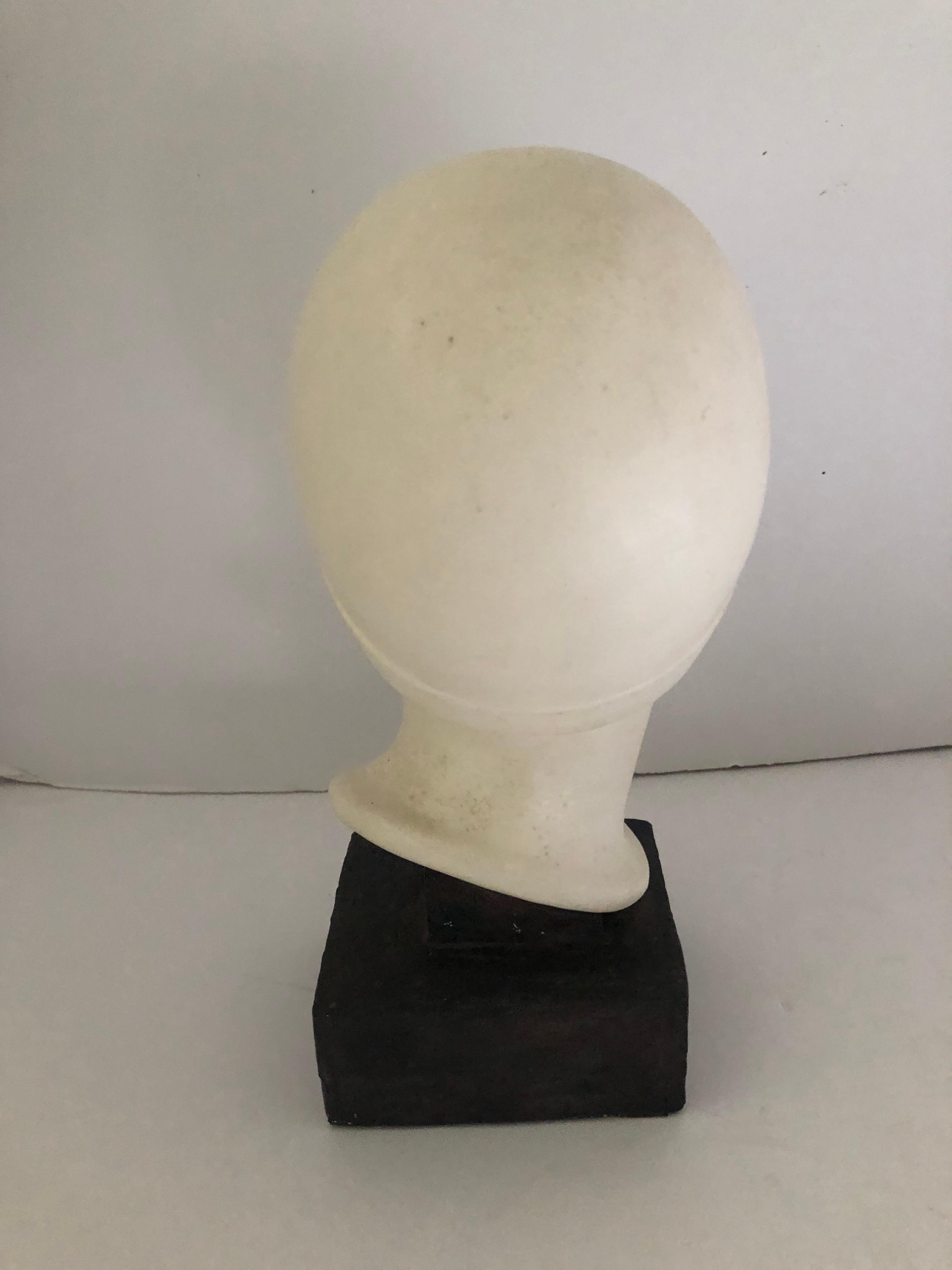 Vintage Plaster Bust of Woman in the Art Deco Style 5