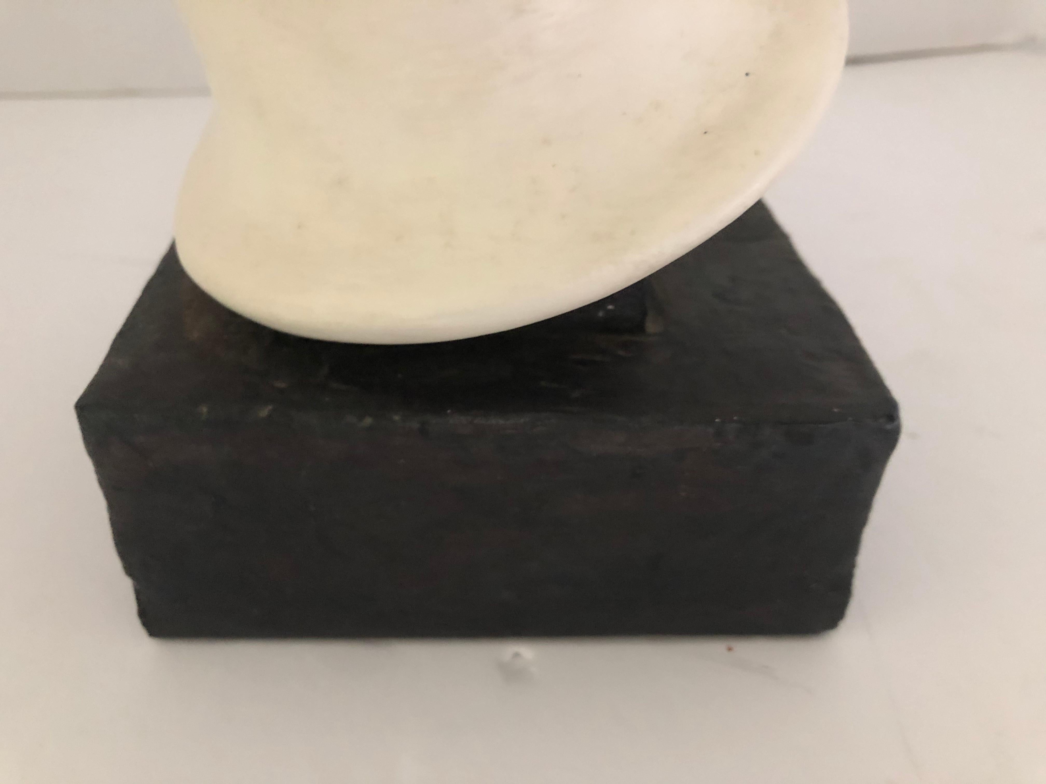 Mid-20th Century Vintage Plaster Bust of Woman in the Art Deco Style