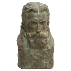 Skulptur einer Gipsbüste von Miquel Blay, Spanien, um 1930