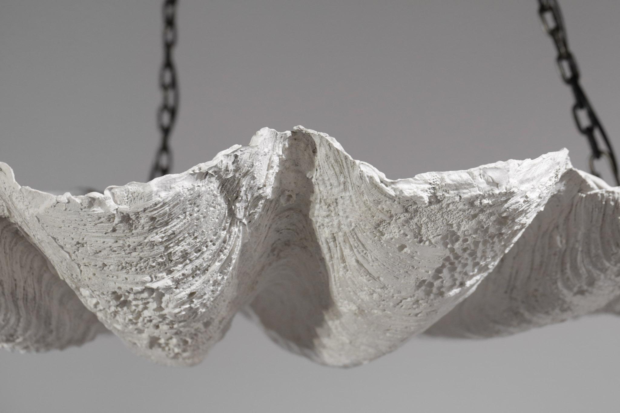 Vintage Plaster Chandelier in Style of Diego Giacometti & Jean Michel Frank 5