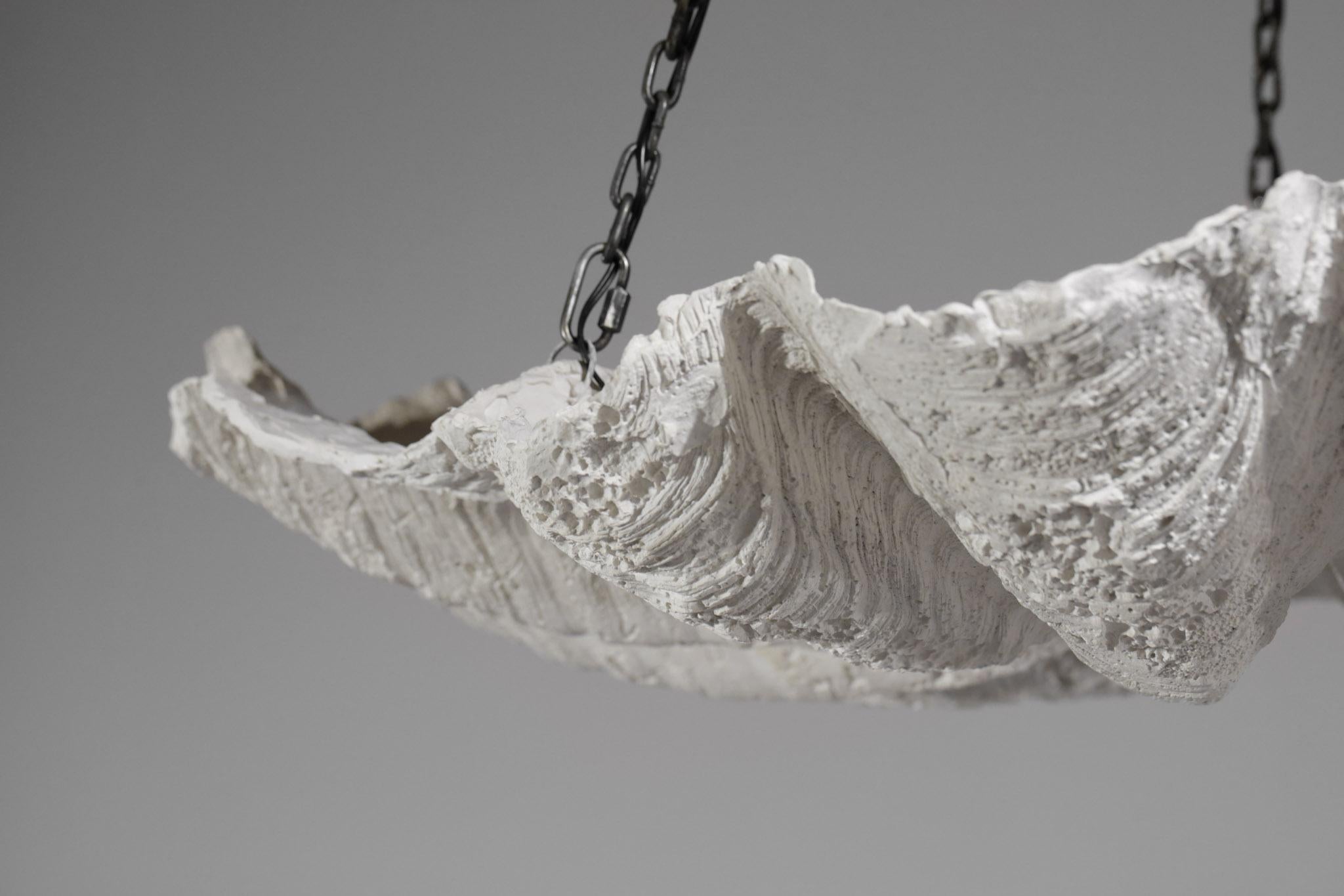 Vintage Plaster Chandelier in Style of Diego Giacometti & Jean Michel Frank 6