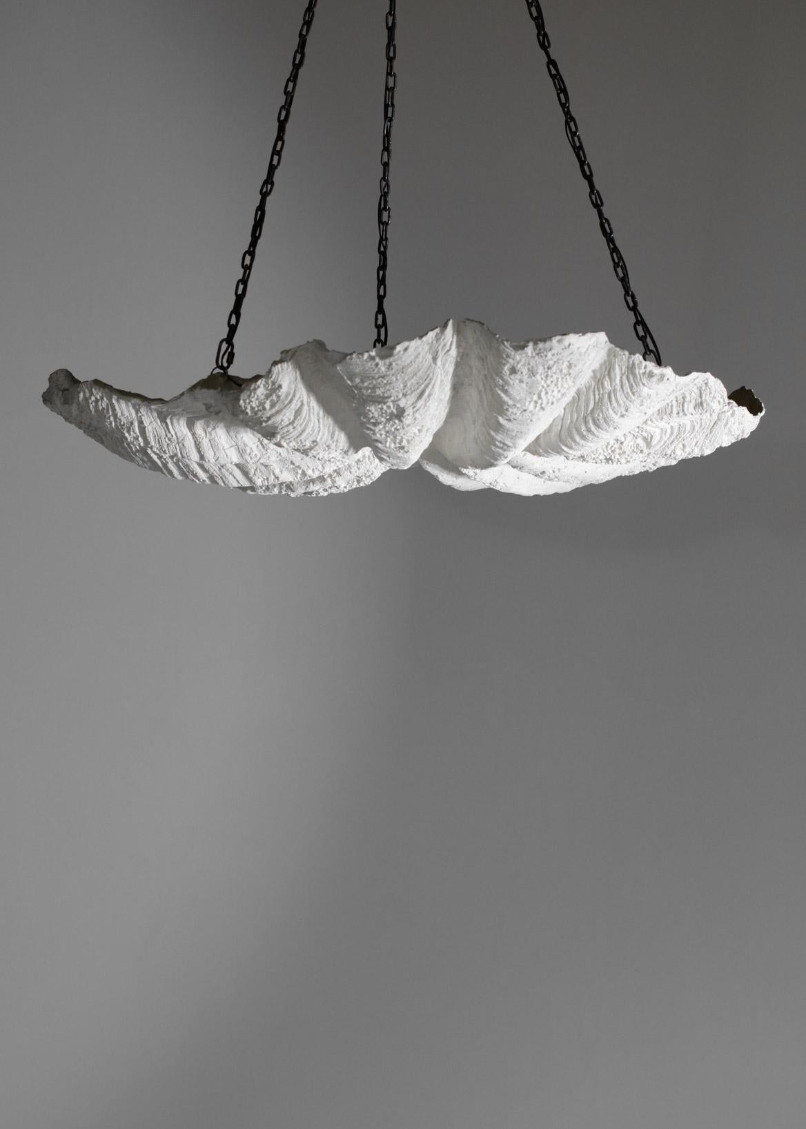Vintage Plaster Chandelier in Style of Diego Giacometti & Jean Michel Frank 9