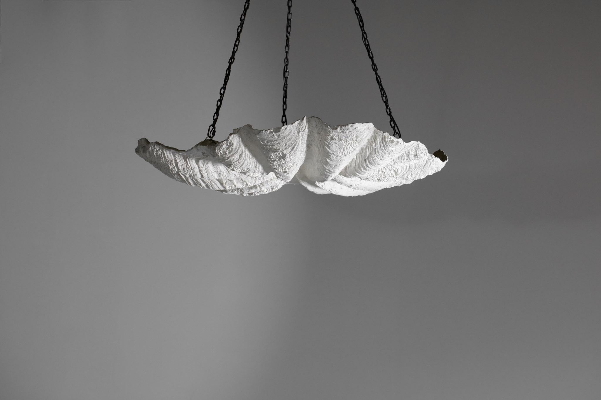 Vintage Plaster Chandelier in Style of Diego Giacometti & Jean Michel Frank 10