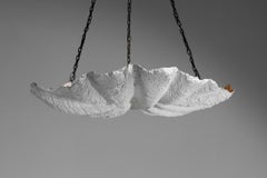 Vintage Plaster Chandelier in Style of Diego Giacometti & Jean Michel Frank