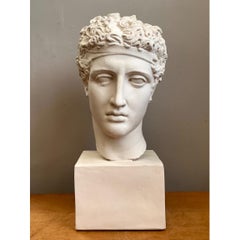 Vintage Plaster Classical Bust Of Roman Warrior