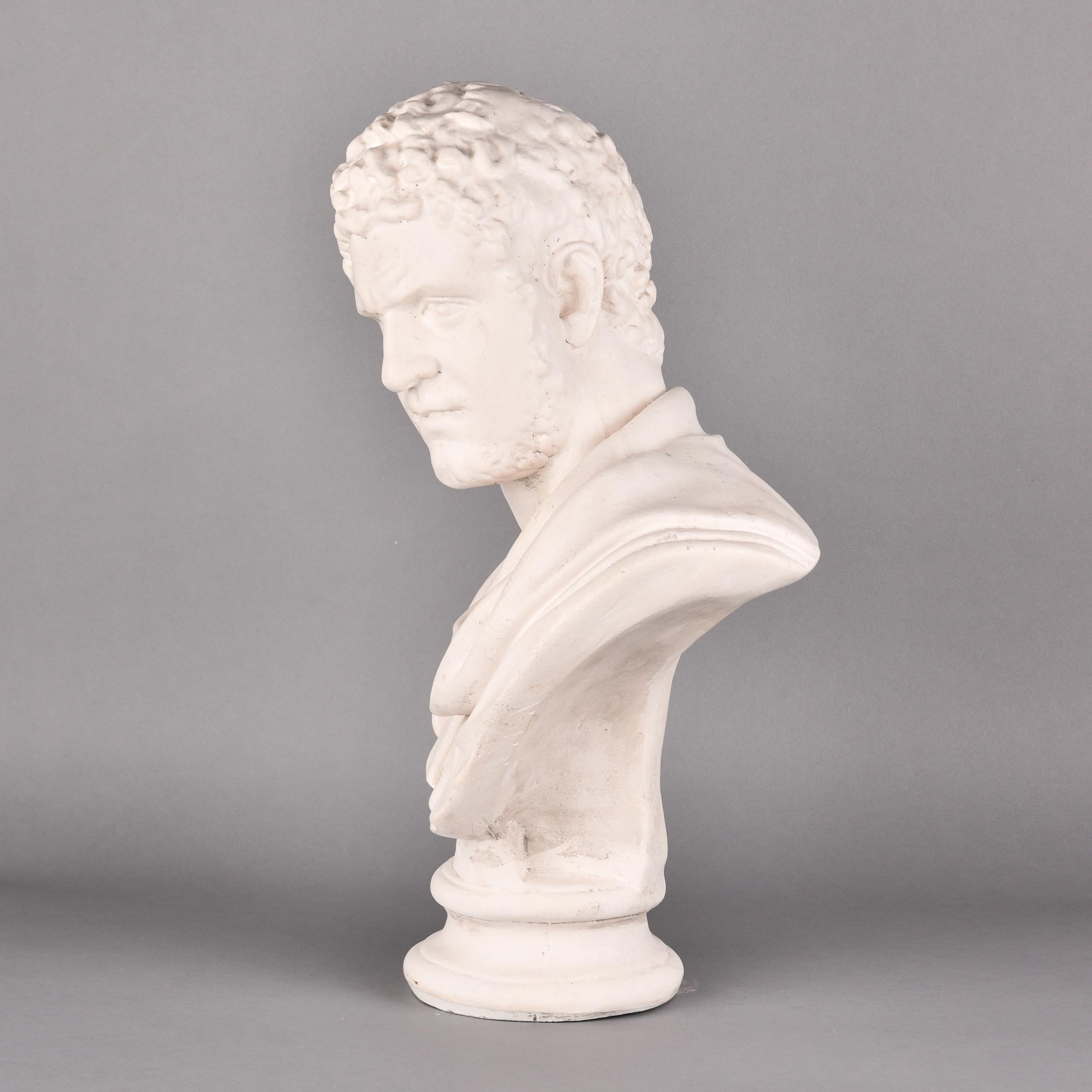Vintage Plaster Composite Bust of Marcus Cicero In Good Condition For Sale In Troy, MI