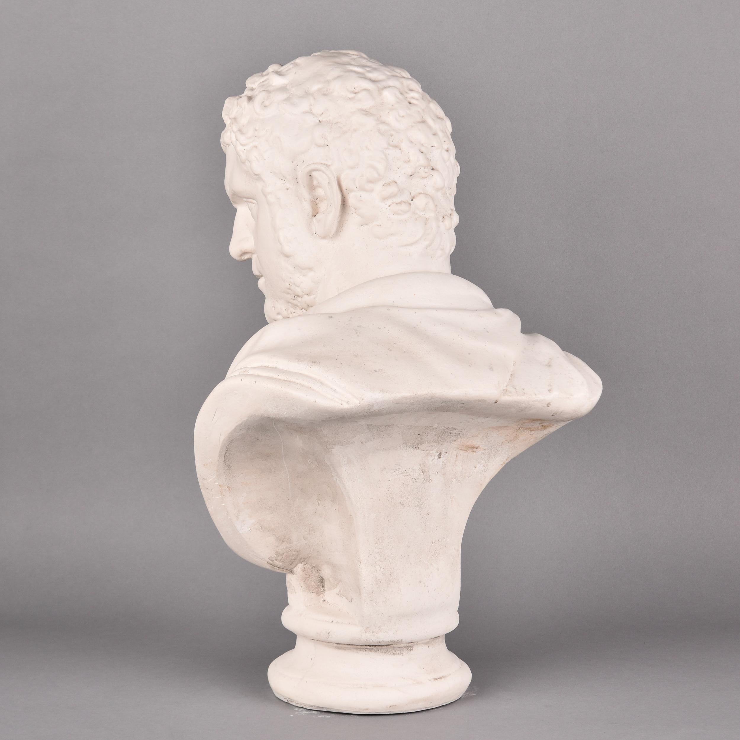 Late 20th Century Vintage Plaster Composite Bust of Marcus Cicero For Sale