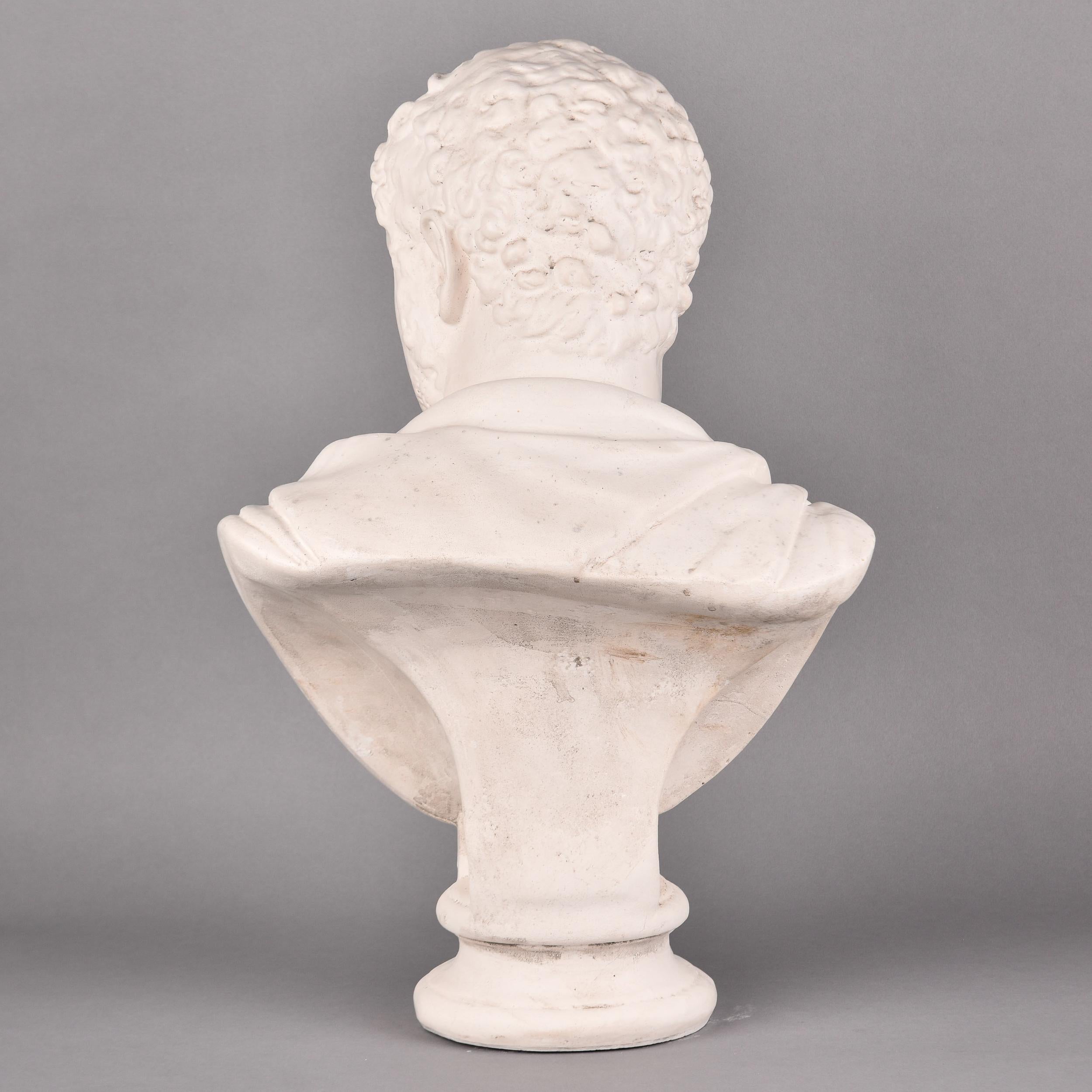 Vintage Plaster Composite Bust of Marcus Cicero For Sale 1