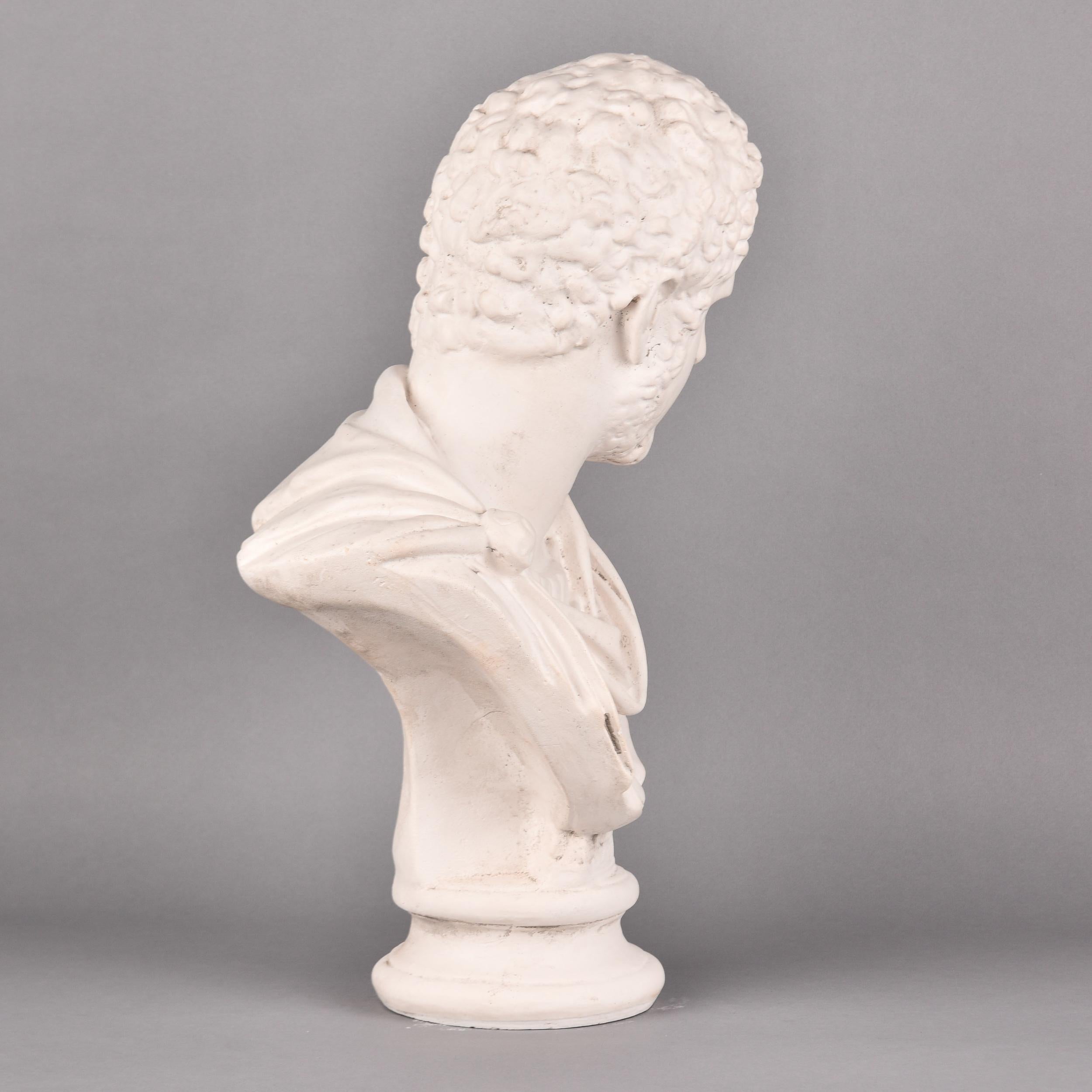 Vintage Plaster Composite Bust of Marcus Cicero For Sale 2