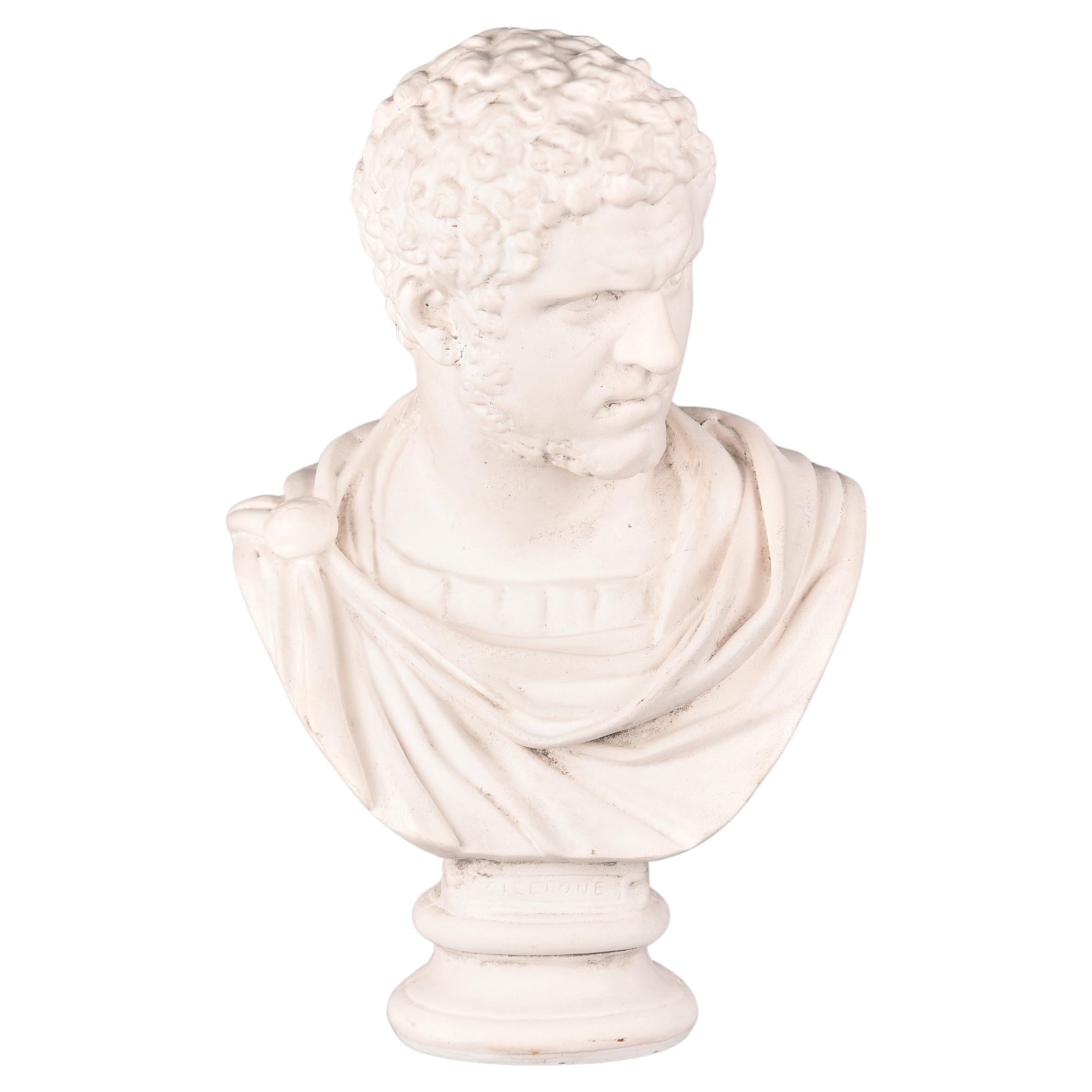 Vintage Plaster Composite Bust of Marcus Cicero