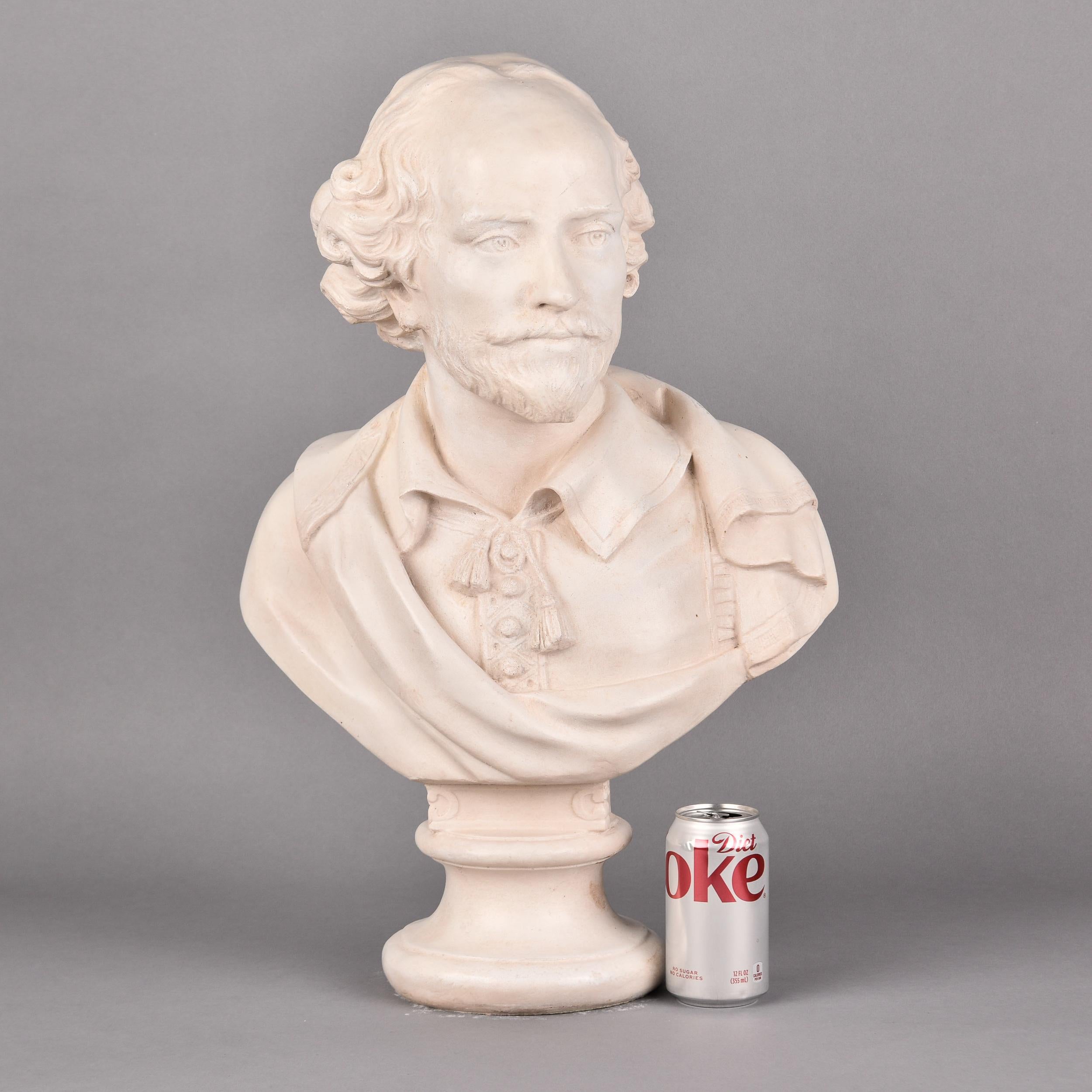 Neoclassico Busto composito in gesso di Shakespeare d'epoca in vendita