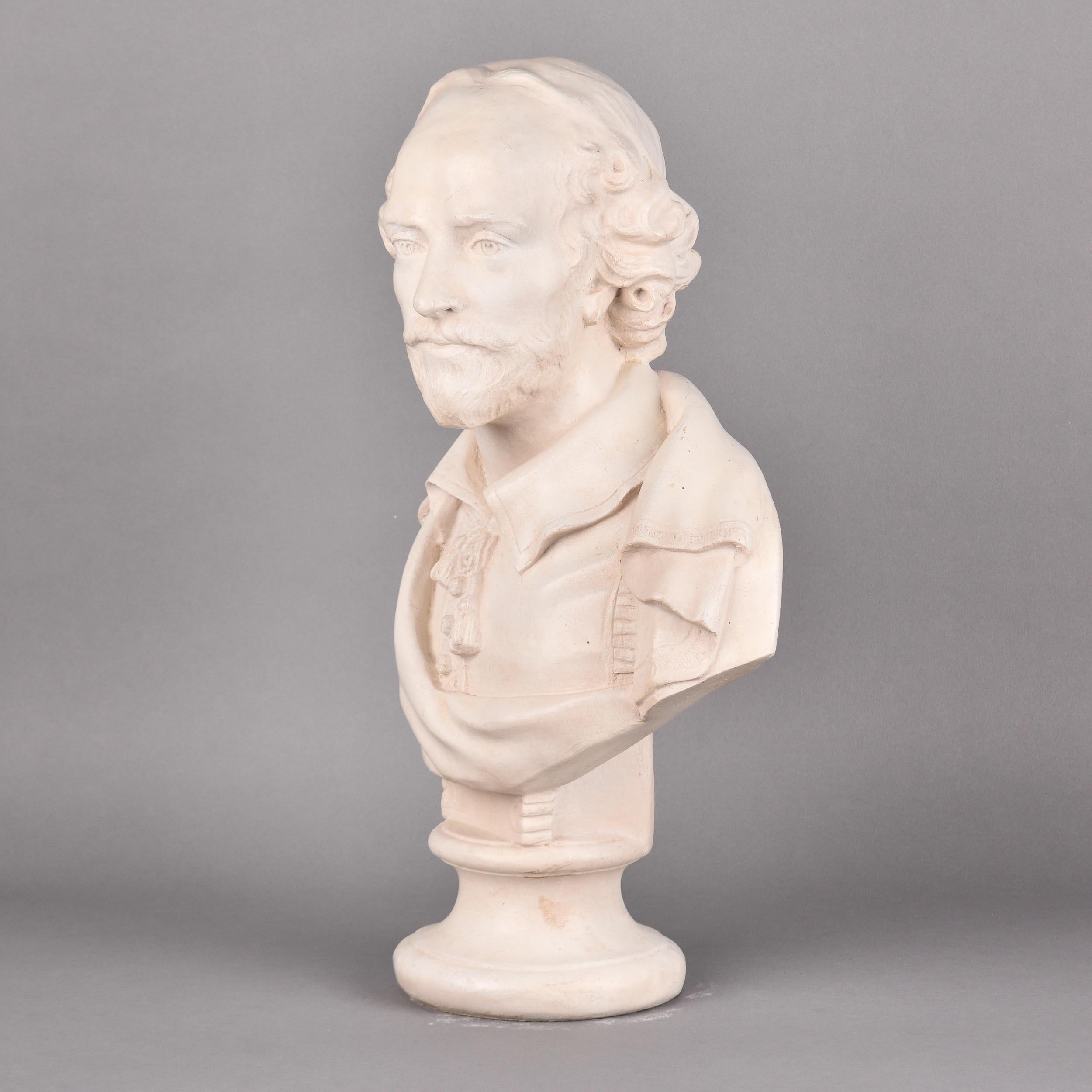 Inglese Busto composito in gesso di Shakespeare d'epoca in vendita