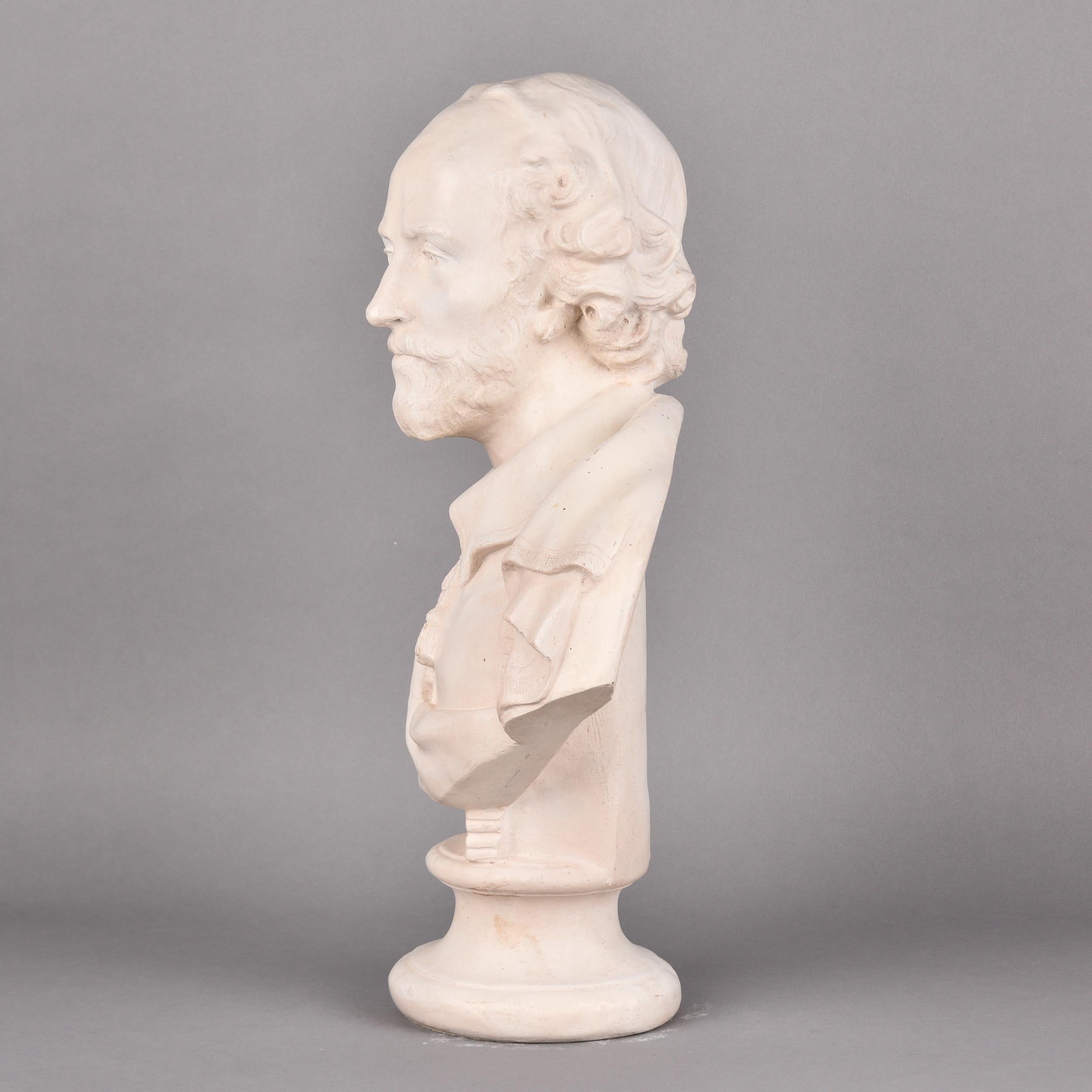 Busto composito in gesso di Shakespeare d'epoca In condizioni buone in vendita a Troy, MI
