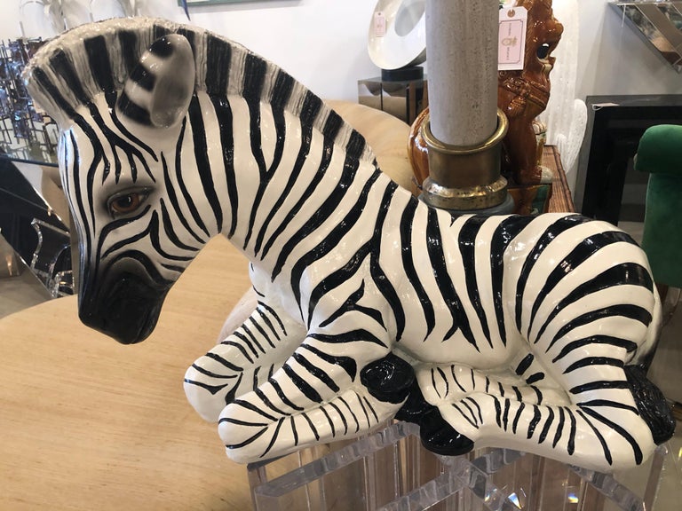 zebra statue decor