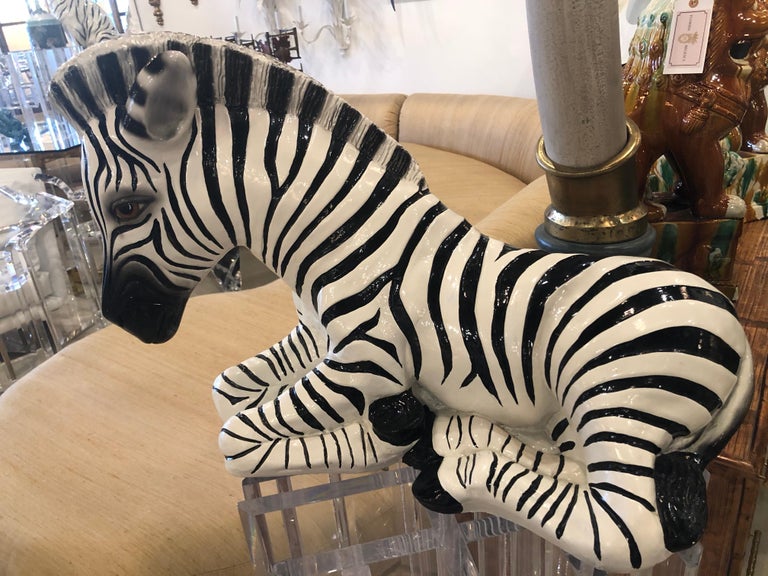 fat zebra statue