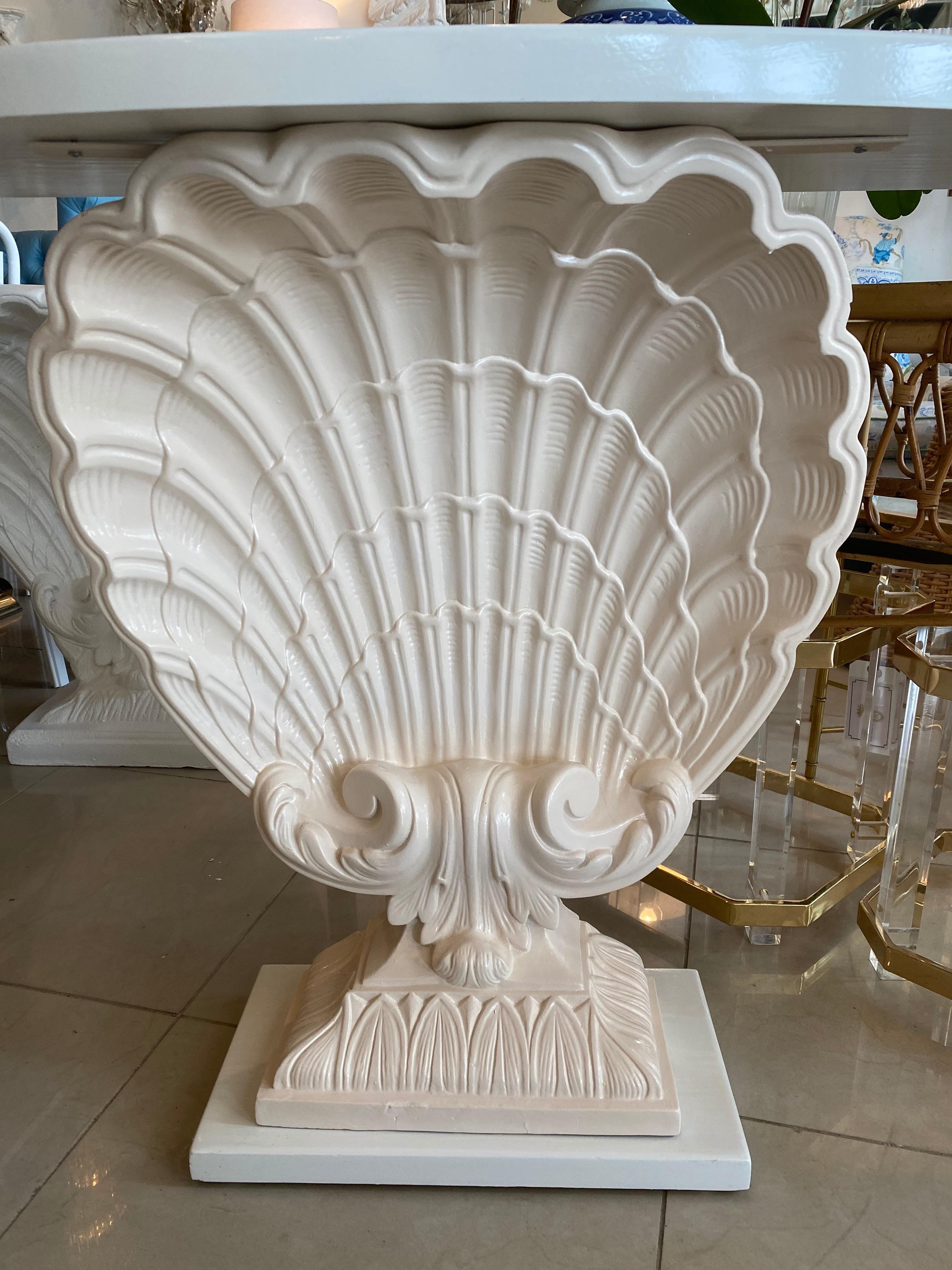 seashell side table