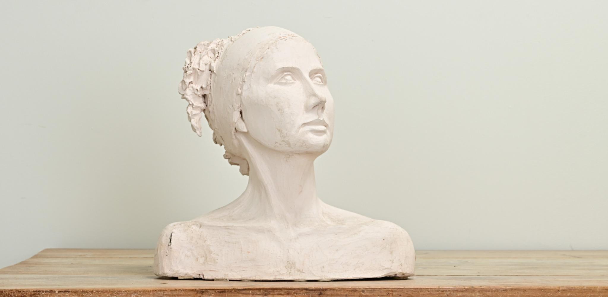 Other Vintage Plaster Statue of a Lady For Sale