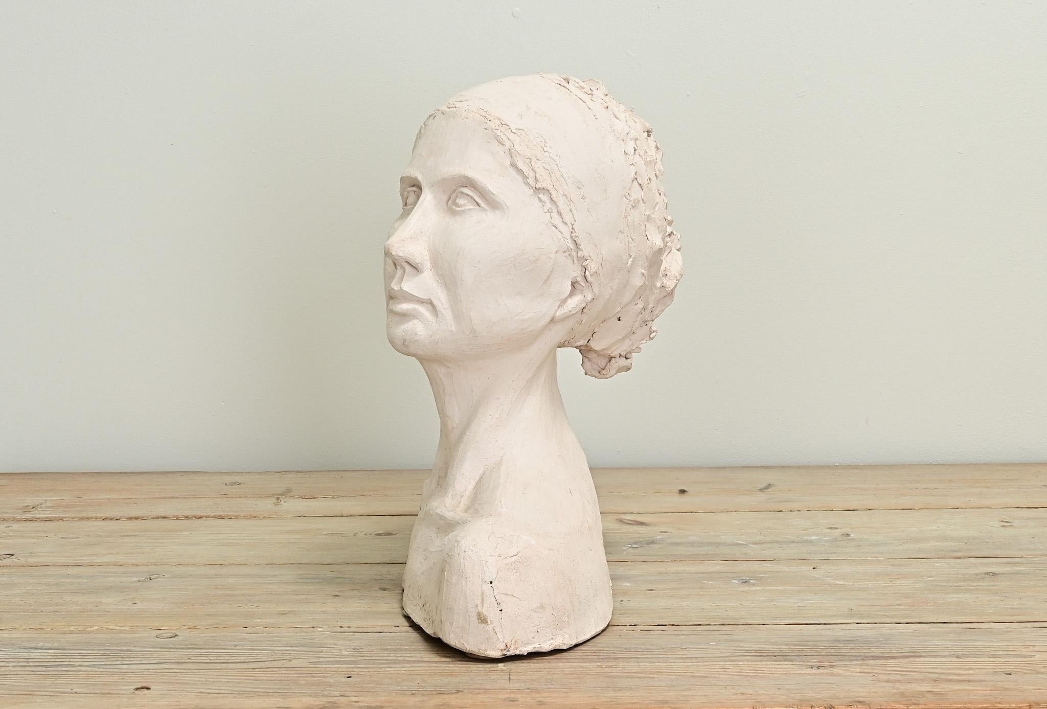 20th Century Vintage Plaster Statue of a Lady For Sale