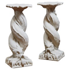 Vintage Plaster Steles, 1980s