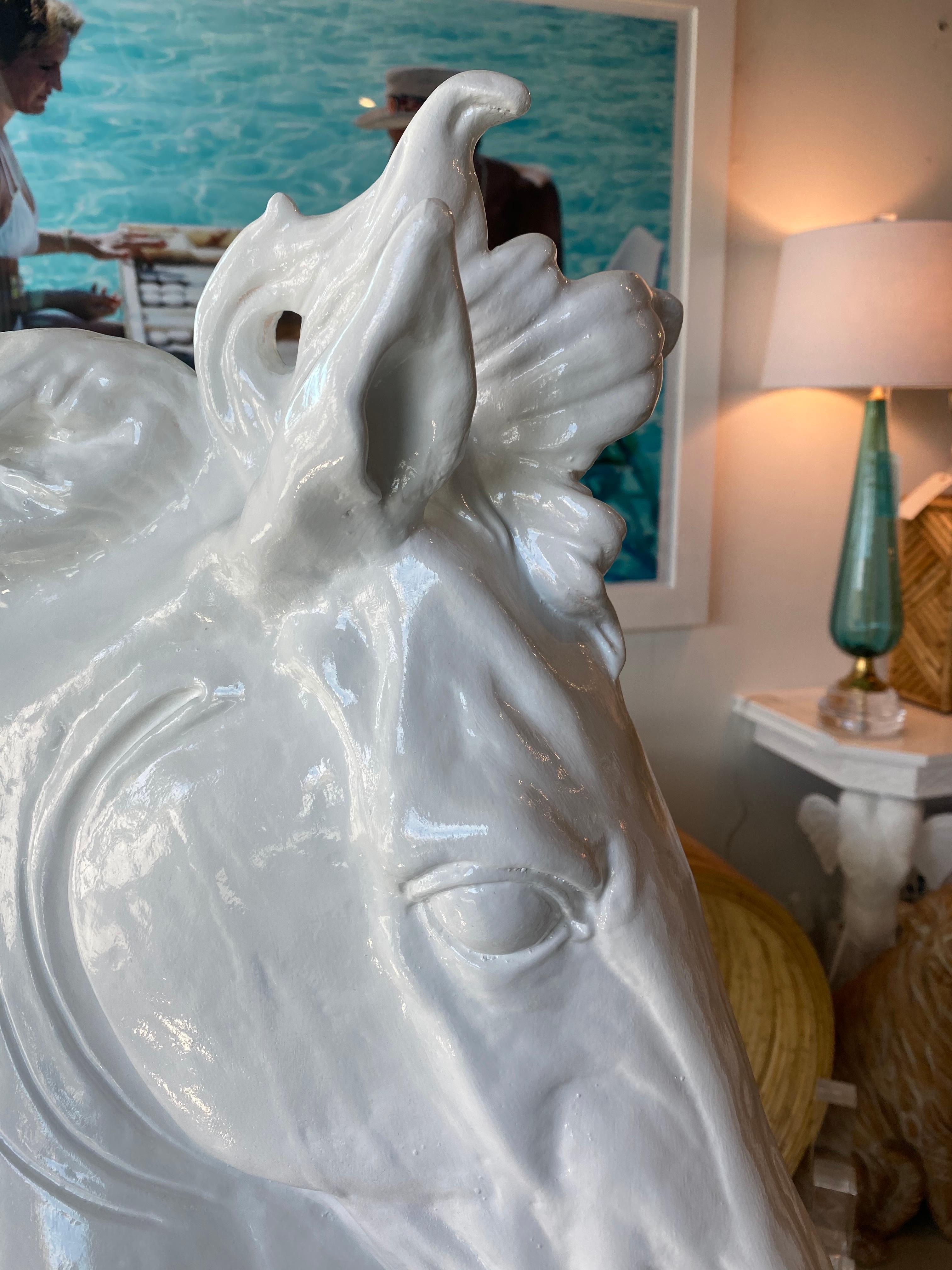 white horse statue