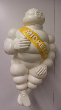 Panneau publicitaire Michelin vintage en plastique Bibendum des années 1960, France