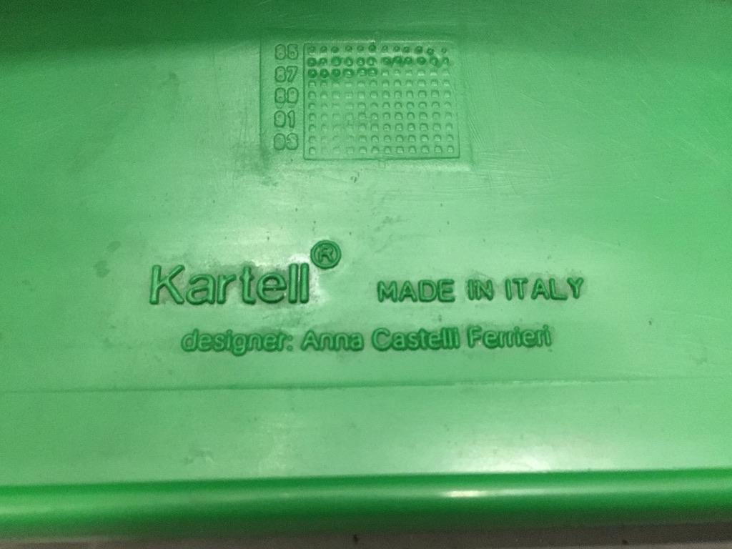 Vintage Plastic Stackable Chair by Anna Castelli Ferrieri, Kartell, Italy, 1986 In Good Condition In Geneva, CH