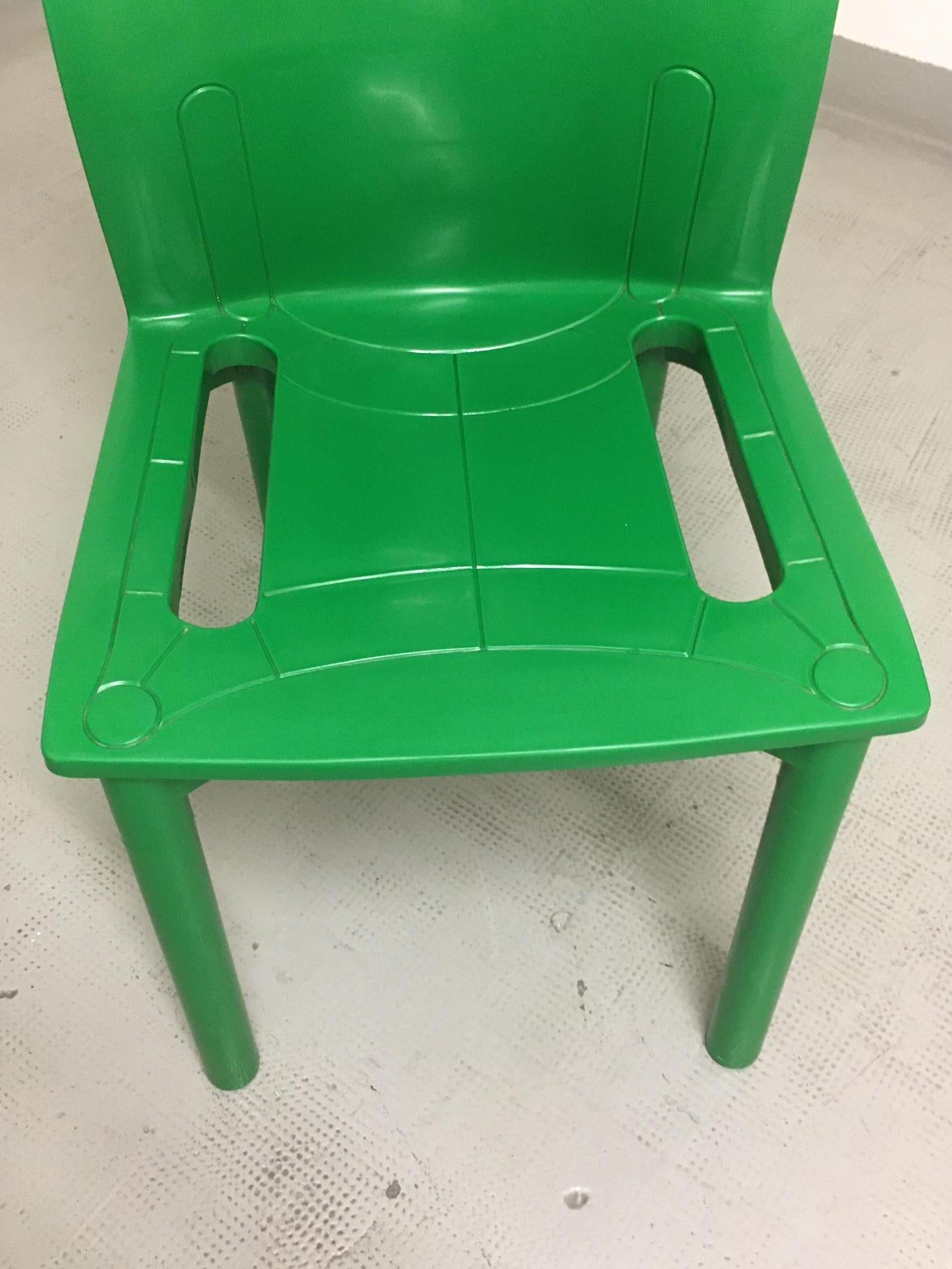 Late 20th Century Vintage Plastic Stackable Chair by Anna Castelli Ferrieri, Kartell, Italy, 1986