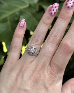 Vintage Platinum 0.5 Carat Diamond Engagement Ring