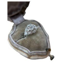 Vintage Platinum 0.5 Carat Diamond Engagement Ring