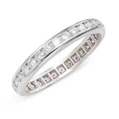 Vintage Platinum 0.51tcw Single Cut Diamond Eternity Band