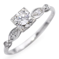 Vintage Platinum 0.55tcw G Vs1 Diamond Ring