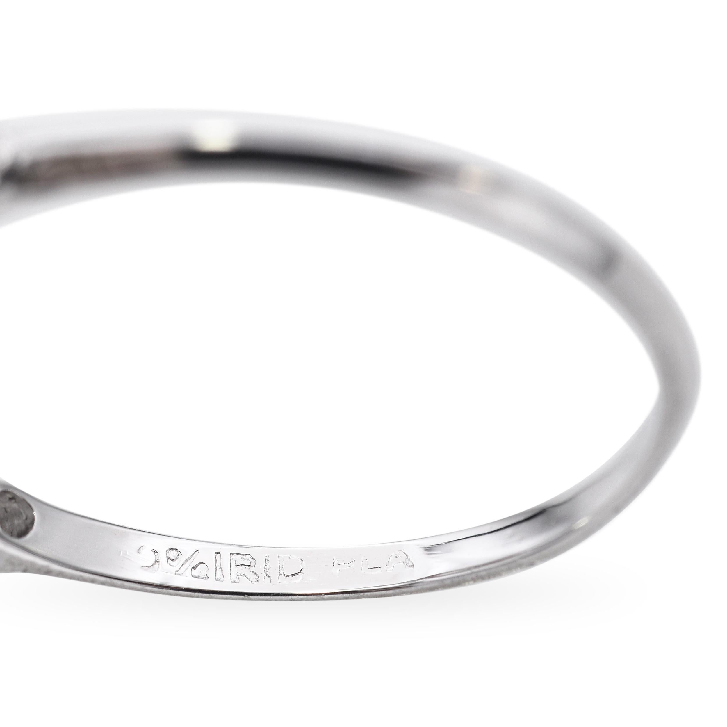 Vintage Platin 0.55tcw G Vs1 Diamant Ring im Angebot 2