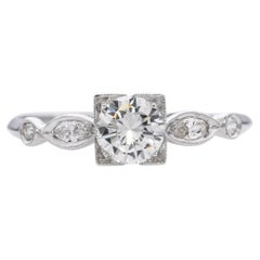 Vintage Platinum 0.55tcw G Vs1 Diamond Ring